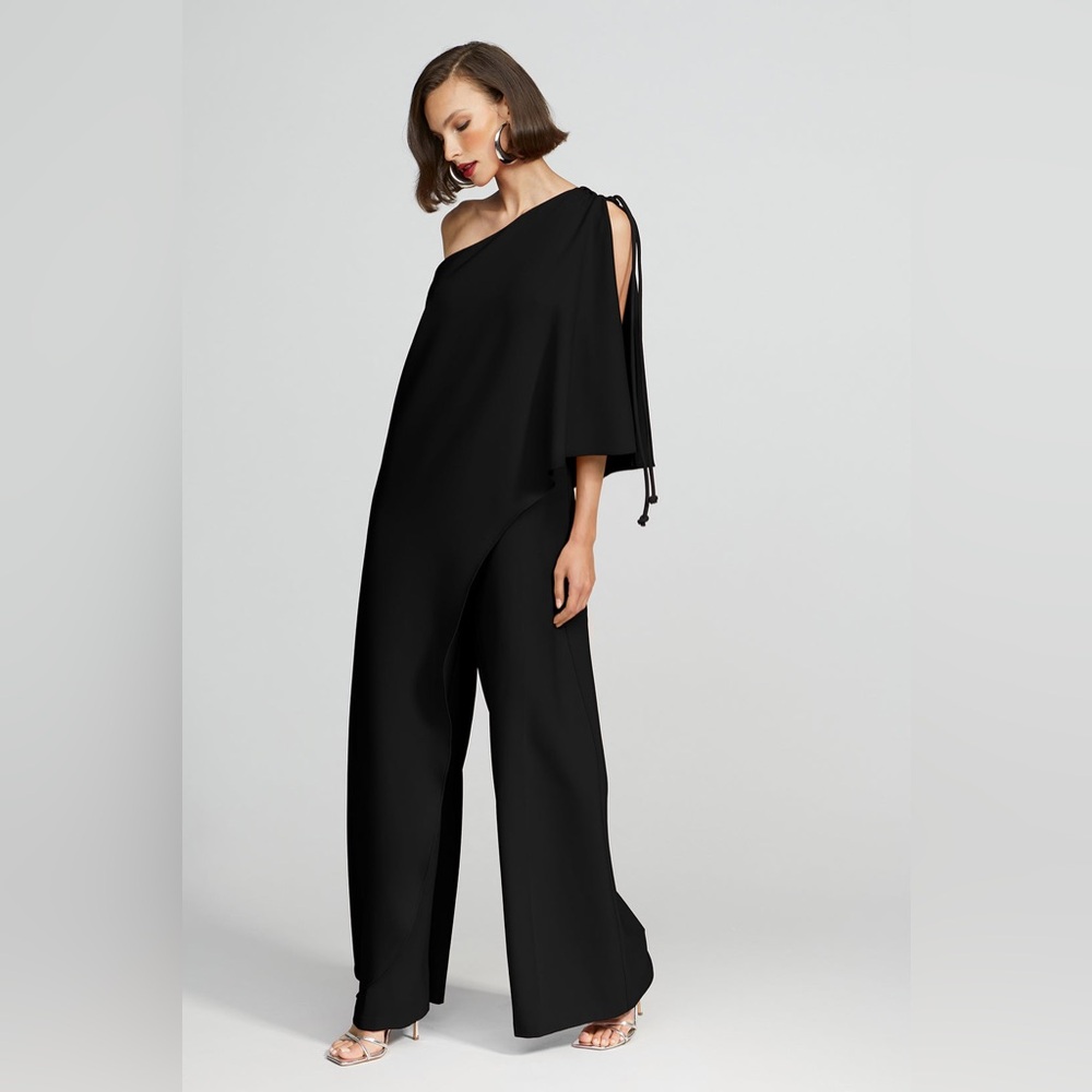 Halston Ignacia Jumpsuit in Luxe Crepe - Picture 3 of 9
